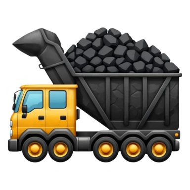 truck with coal ore sticker