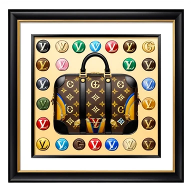 Louis Vuitton and Gucci versus and Fendi and Versace and all of the luxury brands sticker