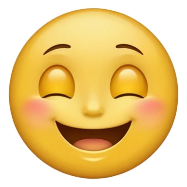 Round face emoji sticker  😁- radiant and big smiley face with smiling closed eyes sticker