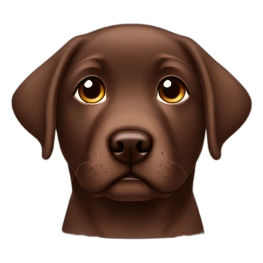 cute sad puppie chocolate labrador sticker