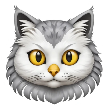 cat face on bird fullsize sticker