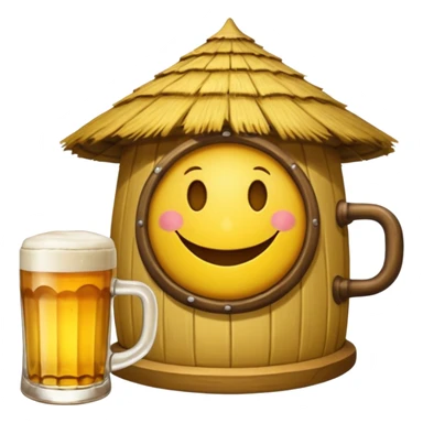 Ein lachender Smilie mit Bierglas und Gamsbart Hut sticker