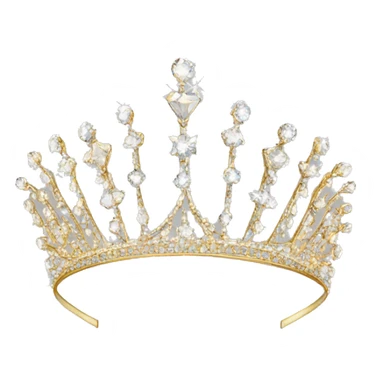 feminine diamond crystal tiara gold dainty sparkle sticker