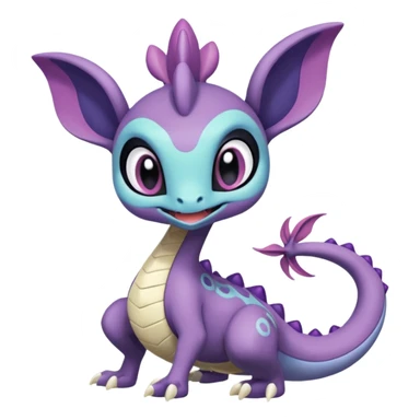 Meloetta-Goodra-Spyro-Toothless-Stitch-Pokémon-Fakémon-creature-hybrid sticker