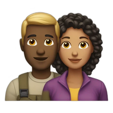 a-Caucasian-man-and-an-African-American-woman sticker