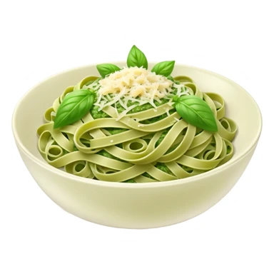 green pesto pasta in a bowl sticker