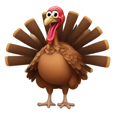 turkey doing a turkey dance sticker