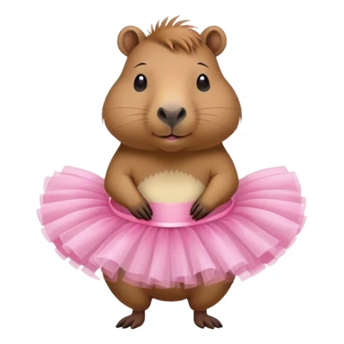 capybara wearing a pink tutu sticker