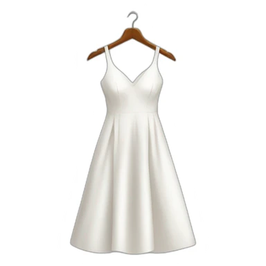 White dress on hanger sticker