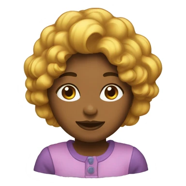 Diseñadora grafica morocha pelo ondulado sticker