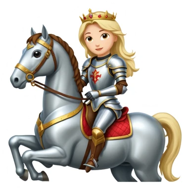 Renaissance princess knight on horse sticker