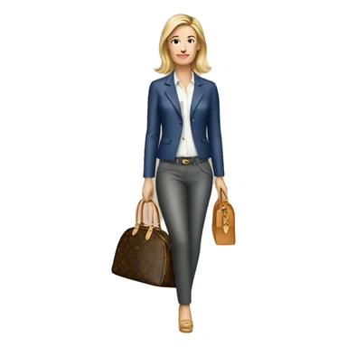white Woman with Louis Vuitton bag  sticker