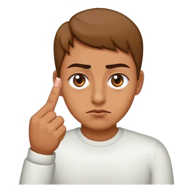 rolling eyes with middle finger sticker