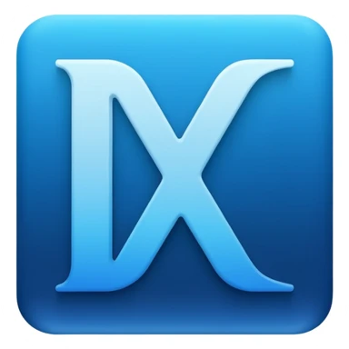 Emoji-style icon of 'DBC' in bold uppercase letters, blue gradient colors, modern and minimal design, tech/gaming aesthetic, transparent background sticker