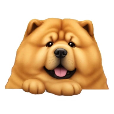 Chow Chow dog riding red car sticker