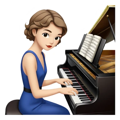 Arizona Muse playing the piano sticker