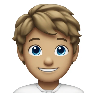 smiling boy in white shirt Blue Eyes sticker