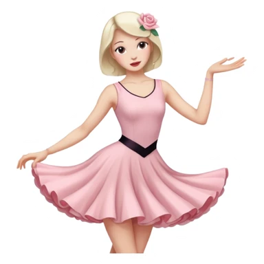 Tins pastels rose Danseuse de jazz contemporain à la peau blanche  sticker