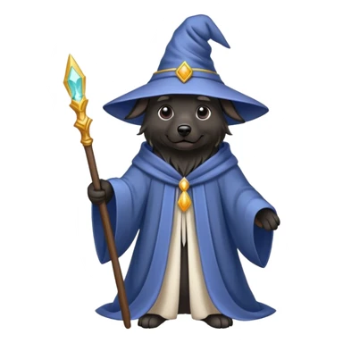 black dog Wizard sticker