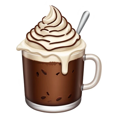 Ice Cacao with whipping cream  sticker