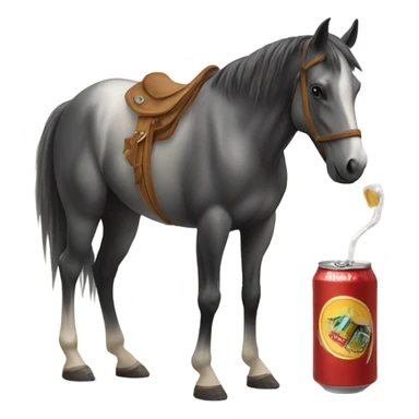 A Horse holding a beer with its hoof  sticker