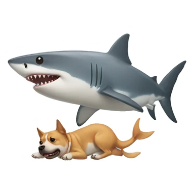 Shark with dog sticker
