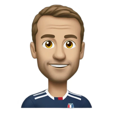 Macron en tenu de foot sticker