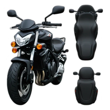 a black suzuki bandit 1200 Naked 2007 with leather seats sticker