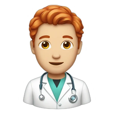 doctor with red hair sticker