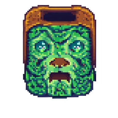 minecraft creeper face pixel art style sticker
