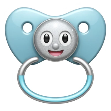 Bedazzled, silver sparkly pacifier sticker