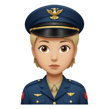 female soldier hair style with out cap sticker