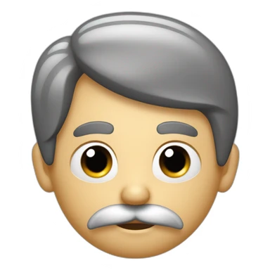 Un homme avec les cheveux noir et palqués et une petite moustache carré sticker