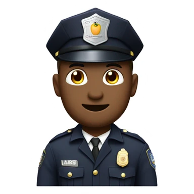 Police officer holding an eggplant in his hand ￼ sticker