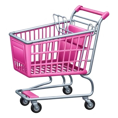 Pink shopping cart sticker