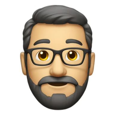 Neckbeard nerd sticker