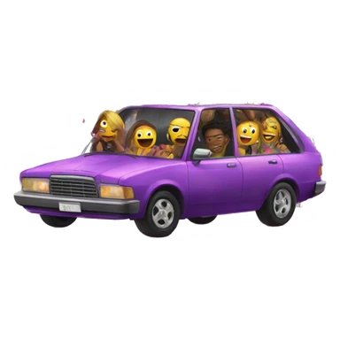 rave party in a cool car sticker