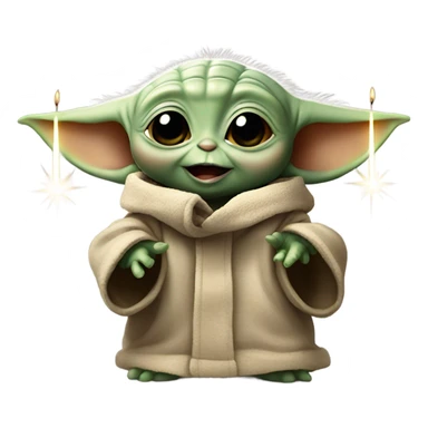 baby yoda singing happy birthday sticker