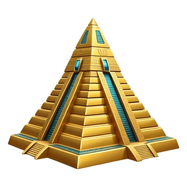 Annunaki ancient gold ziggurat spaceship sticker