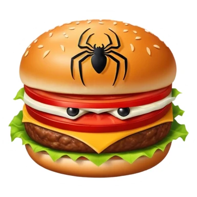 Spiderman hamburger  sticker