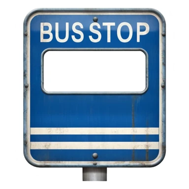 Bus Stop Signboard sticker
