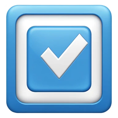 I want a blue background and a white checkmark inside it emoji which I will call the "Fake Roblox Verified Badge Emoji" and the blue background should be square and it should be the "🟦" emoji being the background sticker