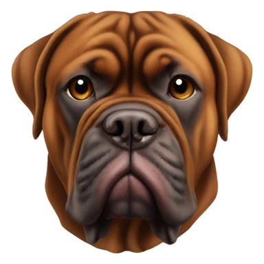 Black masked Dogue de Bordeaux laying sticker