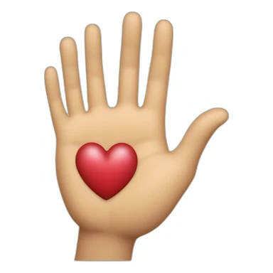 Una mano asiendo un corazon  sticker
