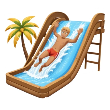 bed going down a waterslide sticker
