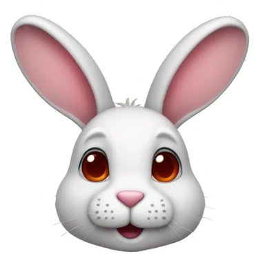 rabbit head in love with heart eyes sticker