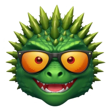 Godzilla wearing sunglasses sticker
