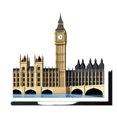 big ben london no image border sticker