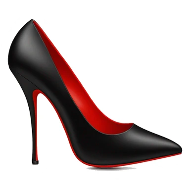 Valentina Black high heels with red bottom sticker