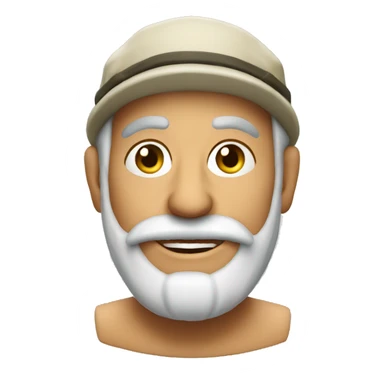 happy greek fisherman face sticker